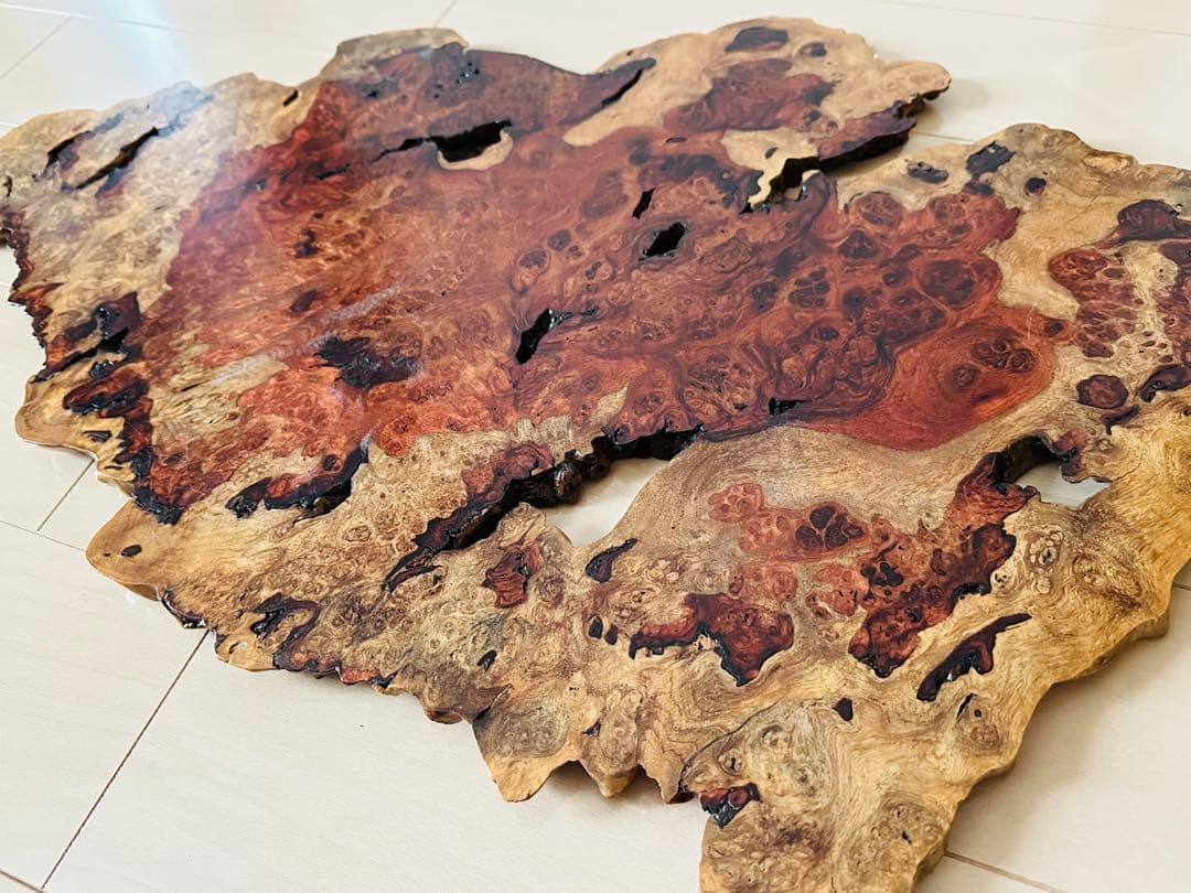 ☆花梨☆カリン☆一枚板☆花台 華台 置き台 飾り板一枚板 敷板 天然木☆美品