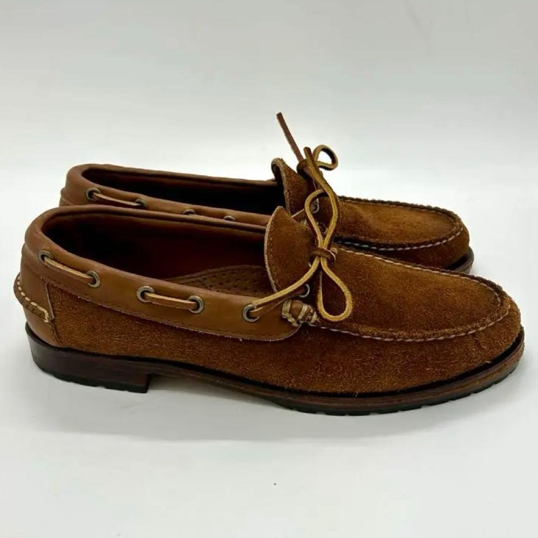 バ*ナ様 USA製 ラルフローレン スウェード モカシン デッキシューズ US8