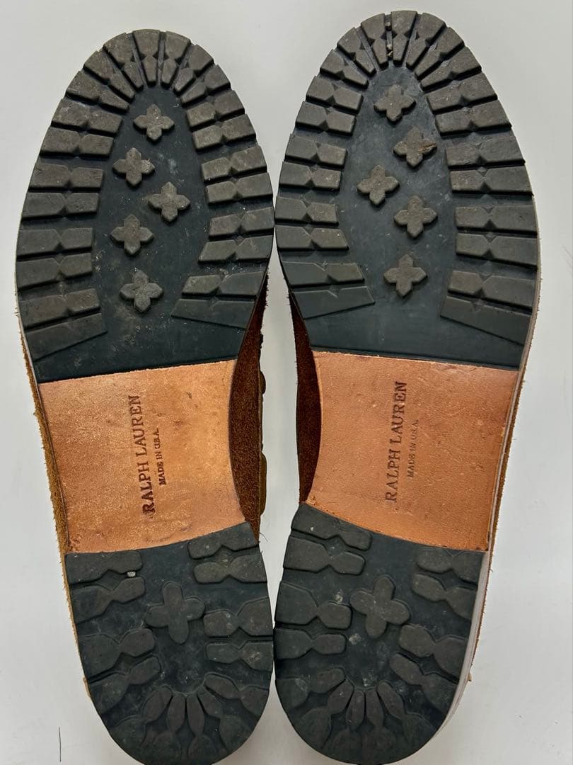 バ*ナ様 USA製 ラルフローレン スウェード モカシン デッキシューズ US8