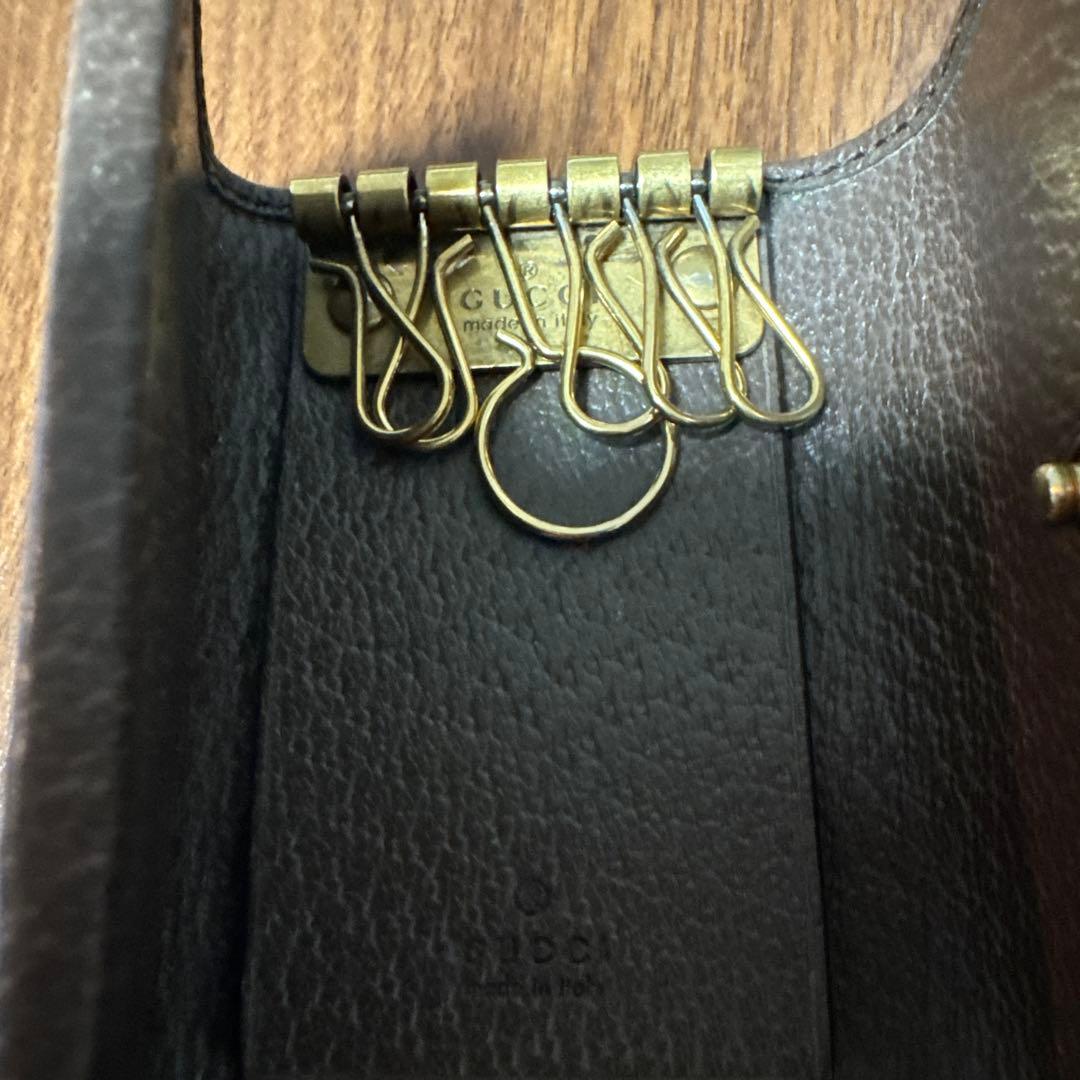 GUCCI キーケース グッチ 6連 フェブライン GGスプリーム