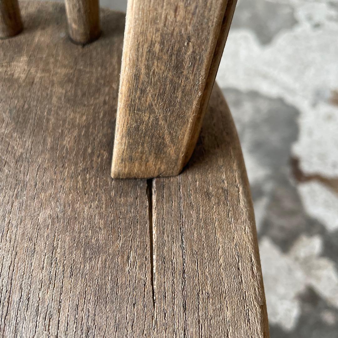 M'sビンテージ　Vバックダイニングチェア　ホイールバックチェア　剥離加工