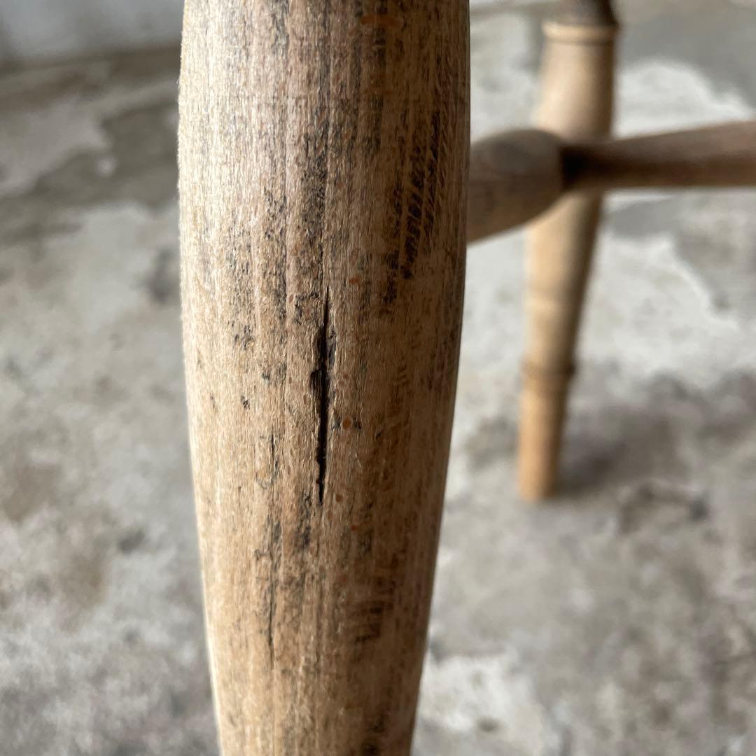 M'sビンテージ　Vバックダイニングチェア　ホイールバックチェア　剥離加工