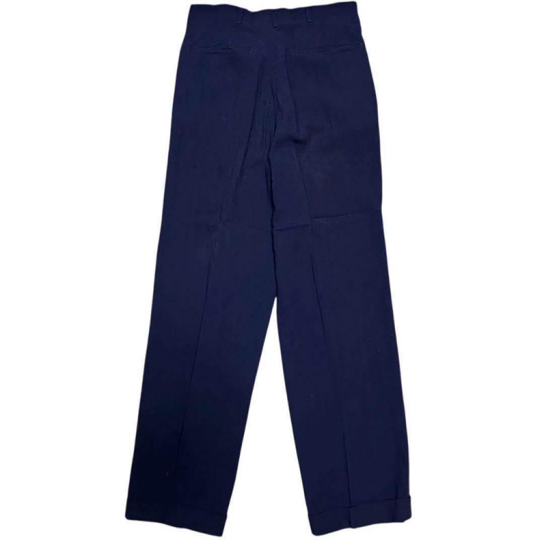 50s 絣　2タック　リネンスラックス　ロカビリー 着用画像