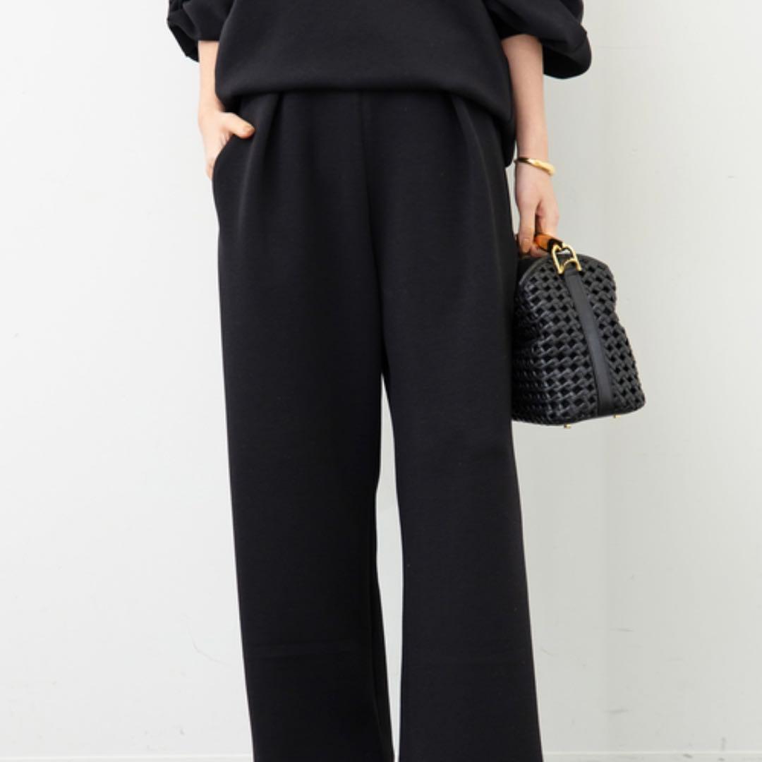 極美品/2024年✨ドゥーズィエムクラス dumblefit タックパンツ 黒