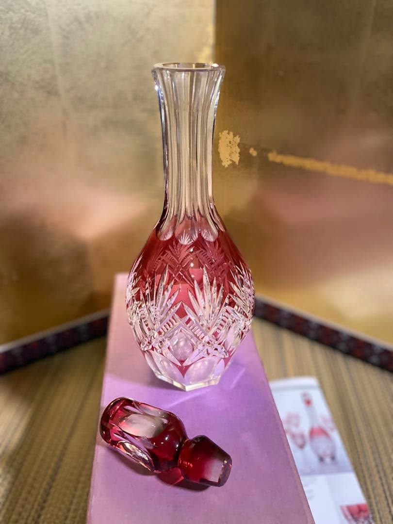 カガミクリスタル　デキャンタ＆グラス　最高級皇室御用達