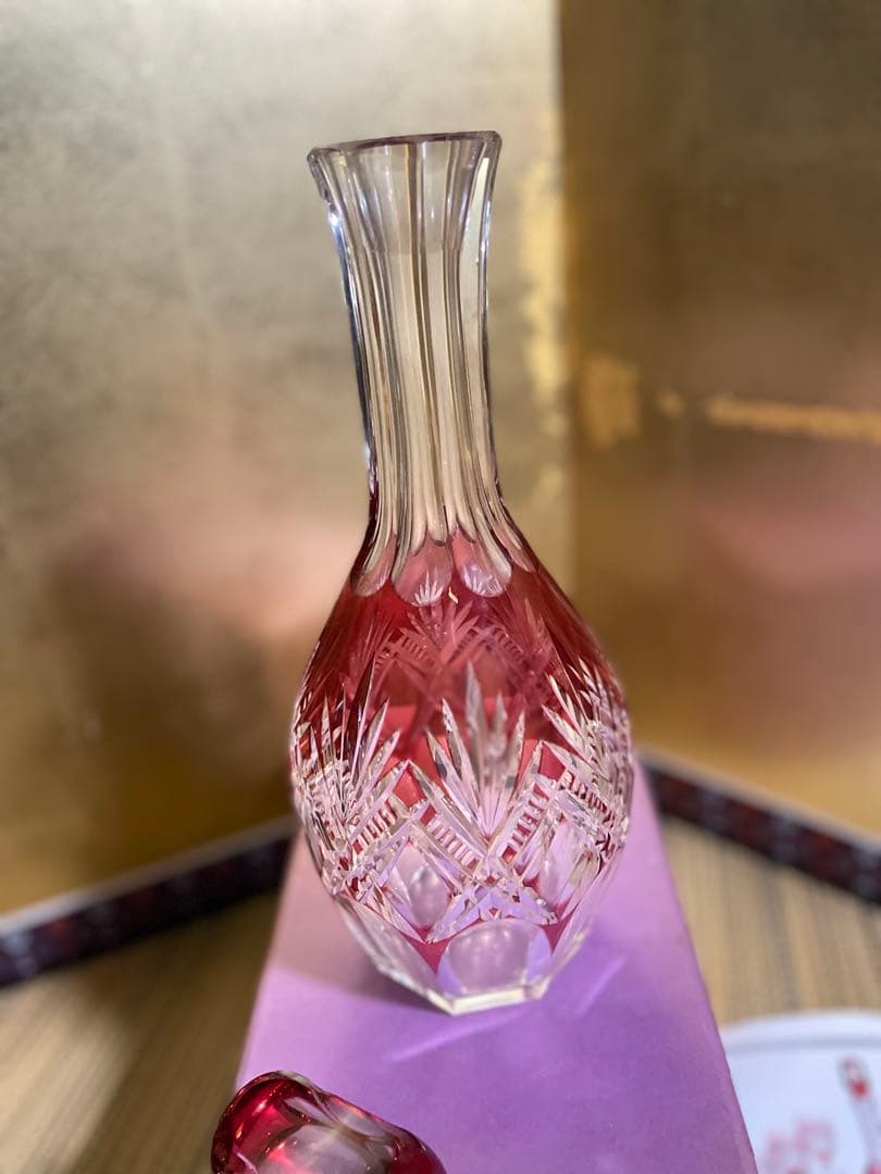 カガミクリスタル　デキャンタ＆グラス　最高級皇室御用達