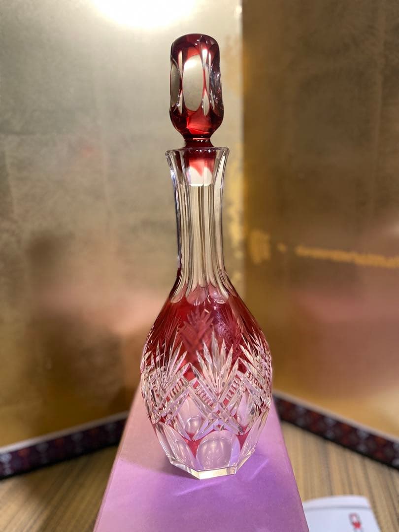 カガミクリスタル　デキャンタ＆グラス　最高級皇室御用達