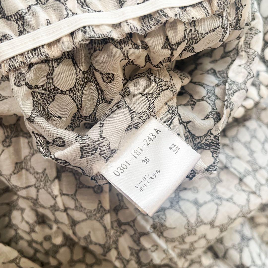 SOV. ソブ パフスリーブ　ロングワンピース　花柄