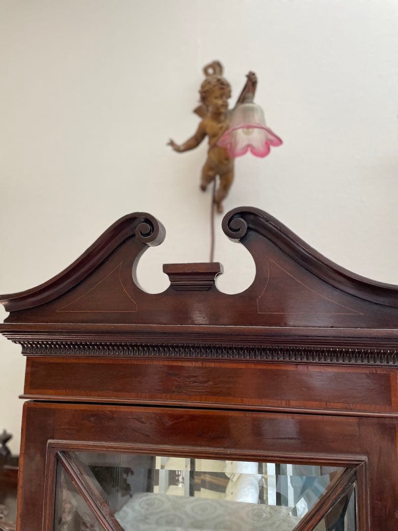 25日迄期間限定♡マホガニー キャビネット♡アンティーク家具 イギリス フランス