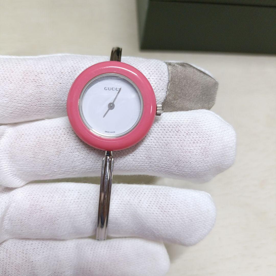 貴重なシルバー　GUCCI ベゼルチェンジ 時計　電池交換済