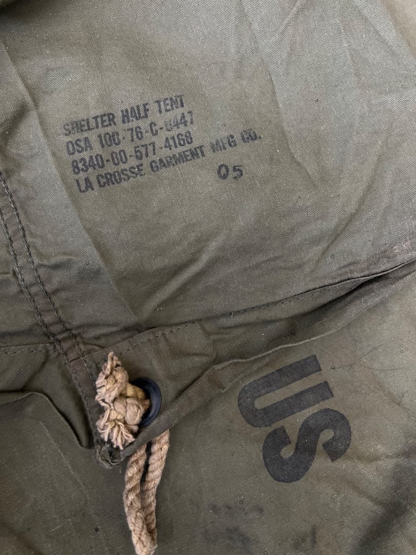 米軍 軍幕 US パップテント シェルターハーフ 70年代 #10