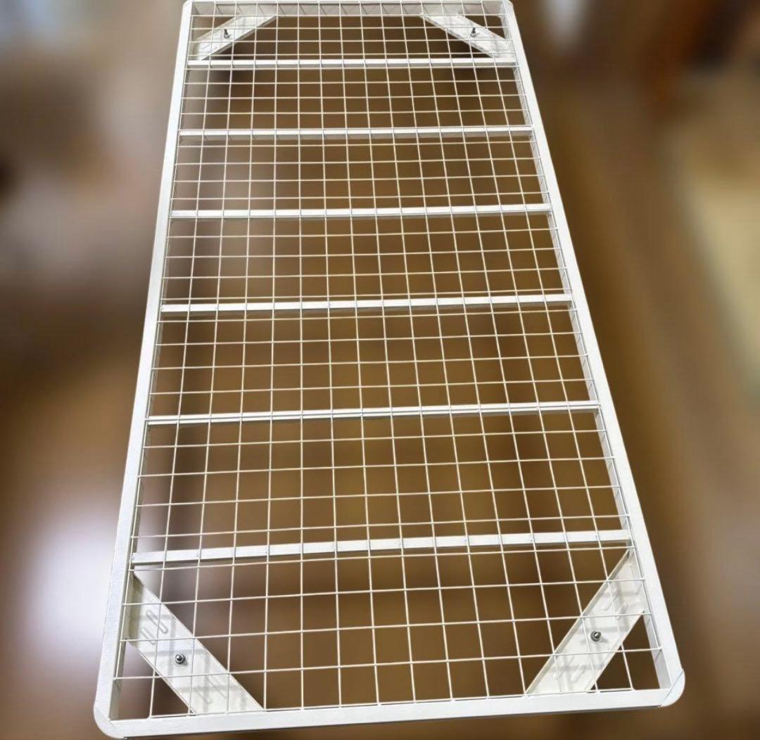 無印　スチールベッド シングル 脚付き