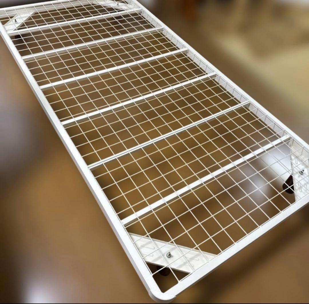 無印　スチールベッド シングル 脚付き