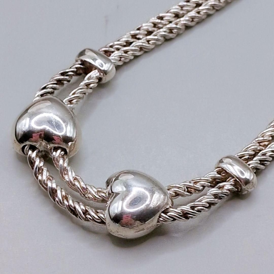 【廃盤 希少】 ティファニー ダブルロープ ハート シルバー 925 ネック