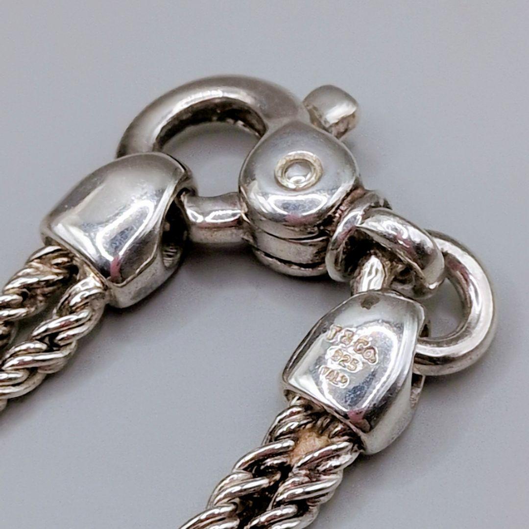 【廃盤 希少】 ティファニー ダブルロープ ハート シルバー 925 ネック