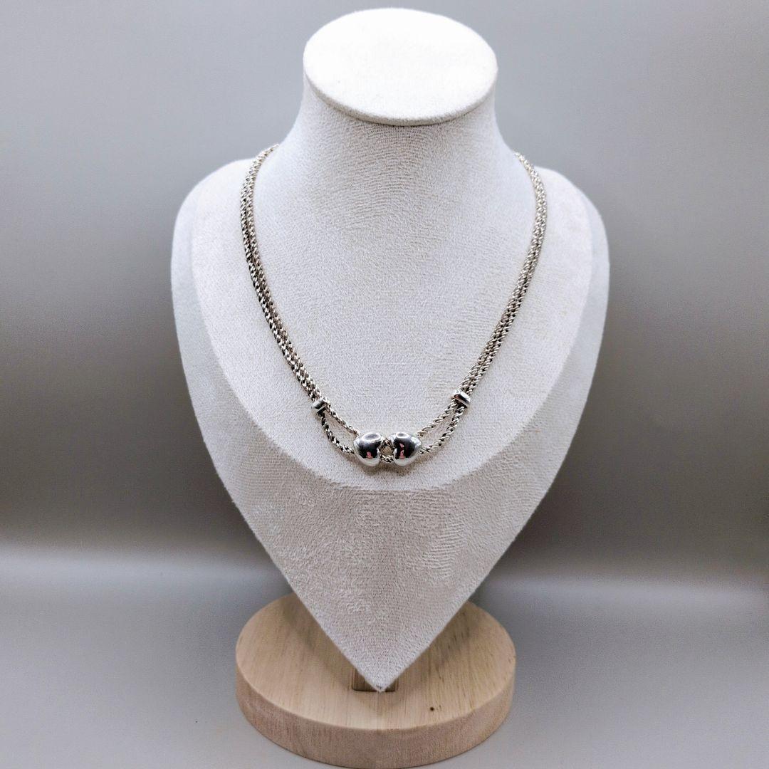 【廃盤 希少】 ティファニー ダブルロープ ハート シルバー 925 ネック