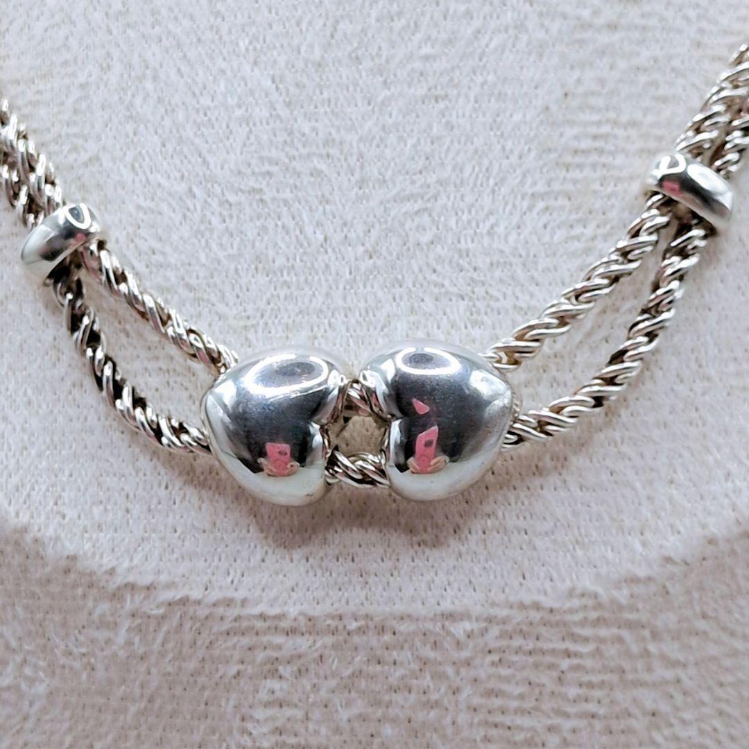 【廃盤 希少】 ティファニー ダブルロープ ハート シルバー 925 ネック