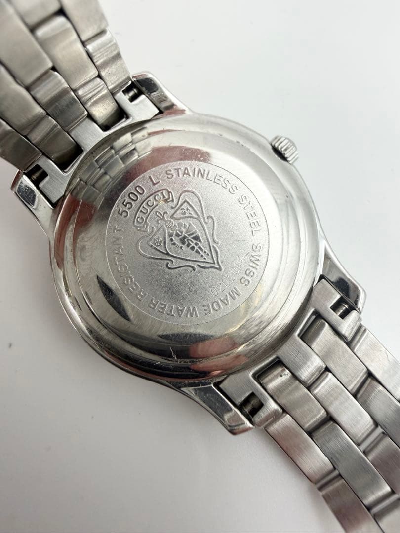 GUCCI グッチ 5500L デイト シルバー文字盤