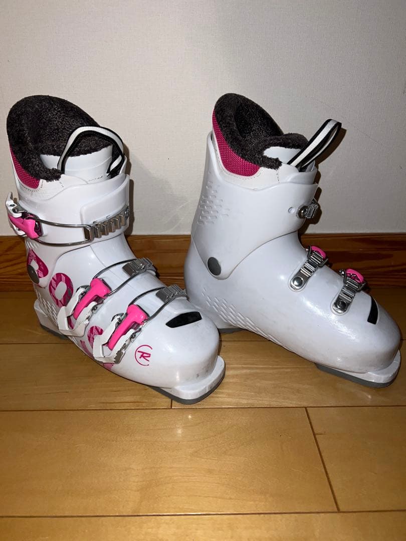 ★ロシニョール★子ども用★スキーブーツ★ホワイト/ピンク★21.5cm★