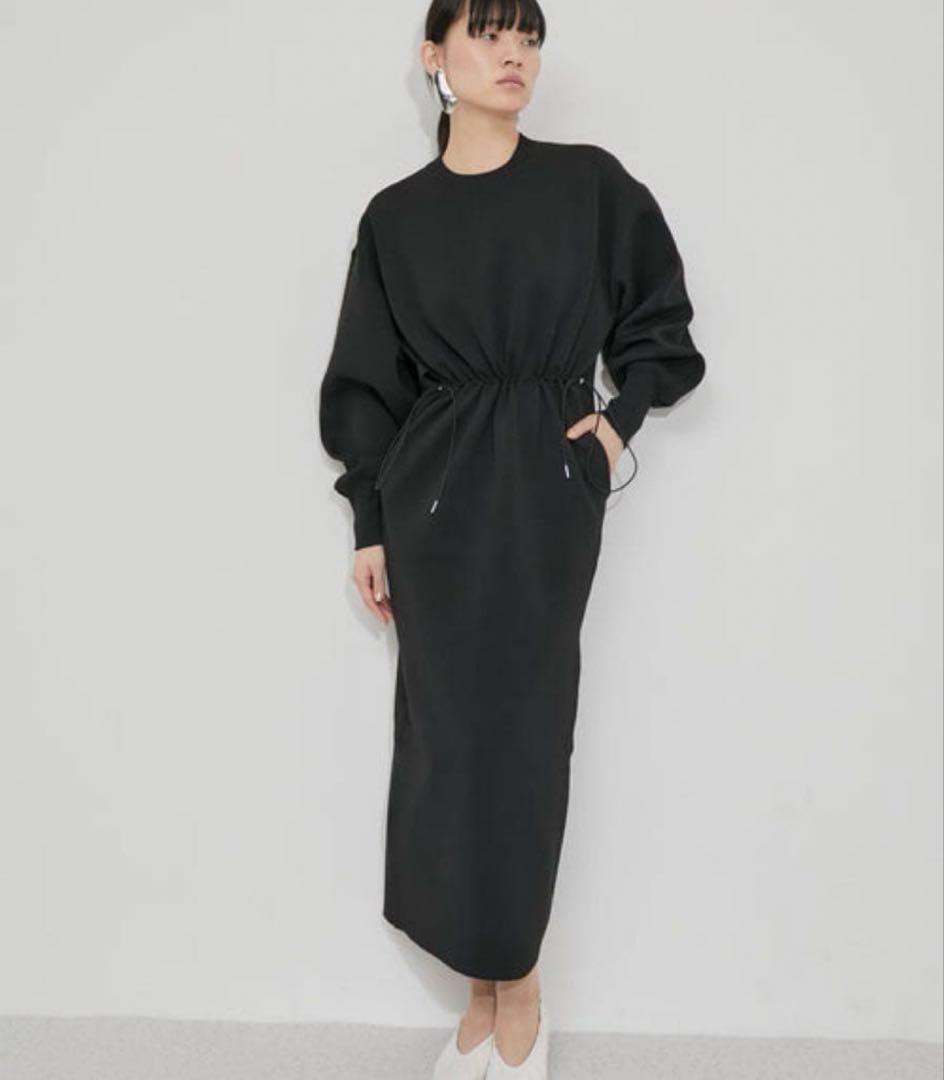 新品　早い者勝ち！　ADAM ET ROPÉ フォルムニットワンピース 黒 F