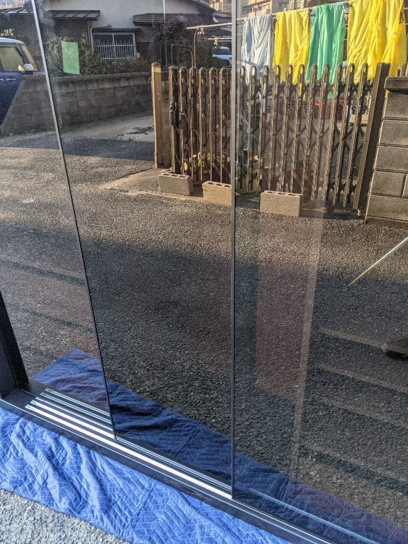 大塚家具ワードローブ「RENNELL レンネル」幅182cm ガラス扉 引き戸