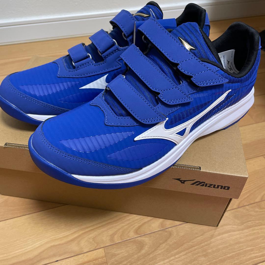 ミズノ　トレーニングシューズ ブルーホワイト
