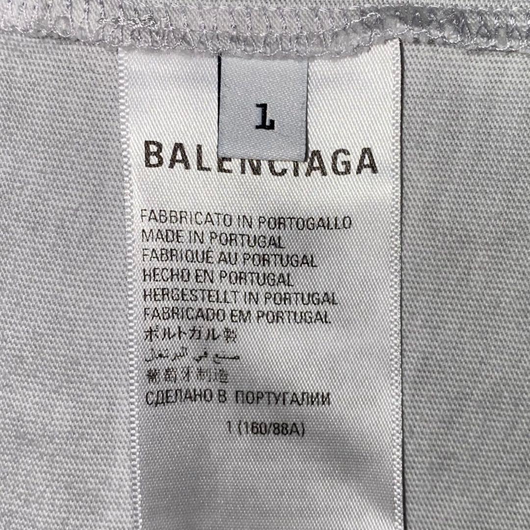 BALENCIAGA 22SS ダメージ加工 メタル ロングスリーブTシャツ
