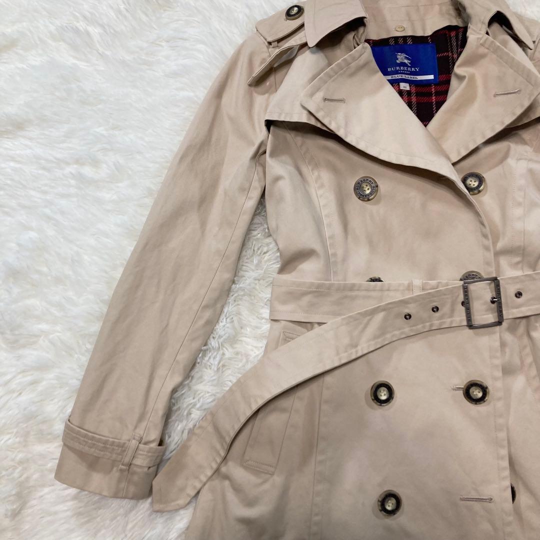 バーバリーロンドン ブルーレーベル トレンチコート ノバチェックライナー ベルト
