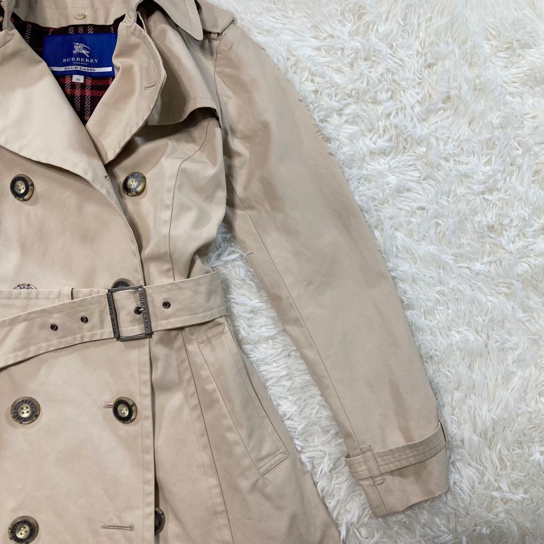 バーバリーロンドン ブルーレーベル トレンチコート ノバチェックライナー ベルト