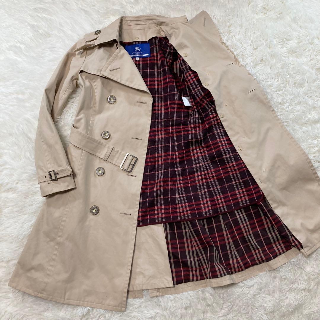 バーバリーロンドン ブルーレーベル トレンチコート ノバチェックライナー ベルト