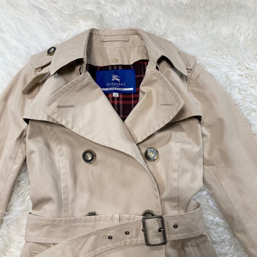 バーバリーロンドン ブルーレーベル トレンチコート ノバチェックライナー ベルト