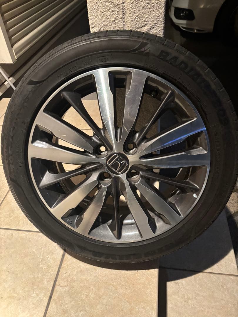 フィットgk5 16インチ純正ホイールタイヤセット　6j+53 4本手渡しのみ