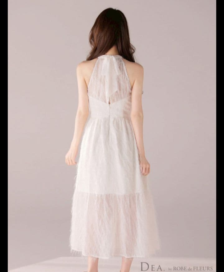 DEA. by ROBE de FLEURS/フリンジジャガードドレス　Sサイズ