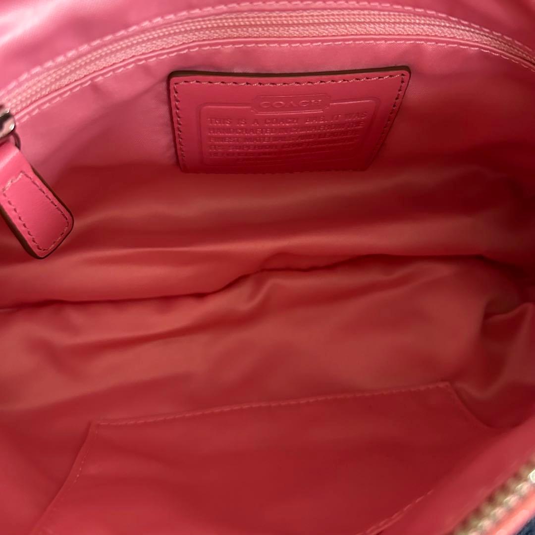 未使用　COACH 希少　花モチーフ シグネチャー ポーチ ミニバッグ　タグ付き