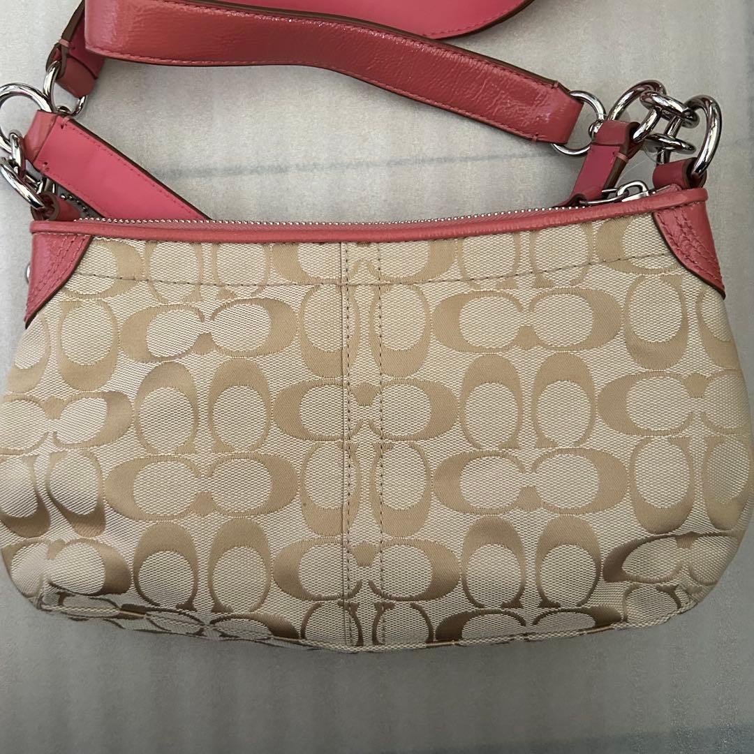 未使用　COACH 希少　花モチーフ シグネチャー ポーチ ミニバッグ　タグ付き