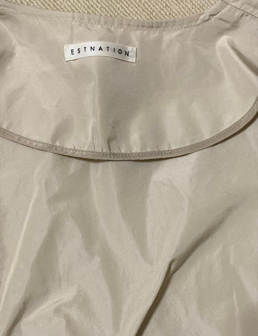 エストネーション　ESTNATION ナイロンタフタ　ペプラムブルゾン