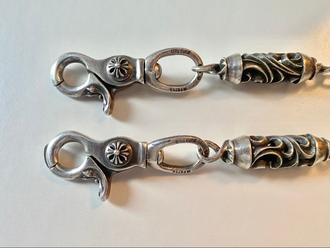 CHROME HEARTSクロムハーツ 2クリップローラー9連ウォレットチェーン