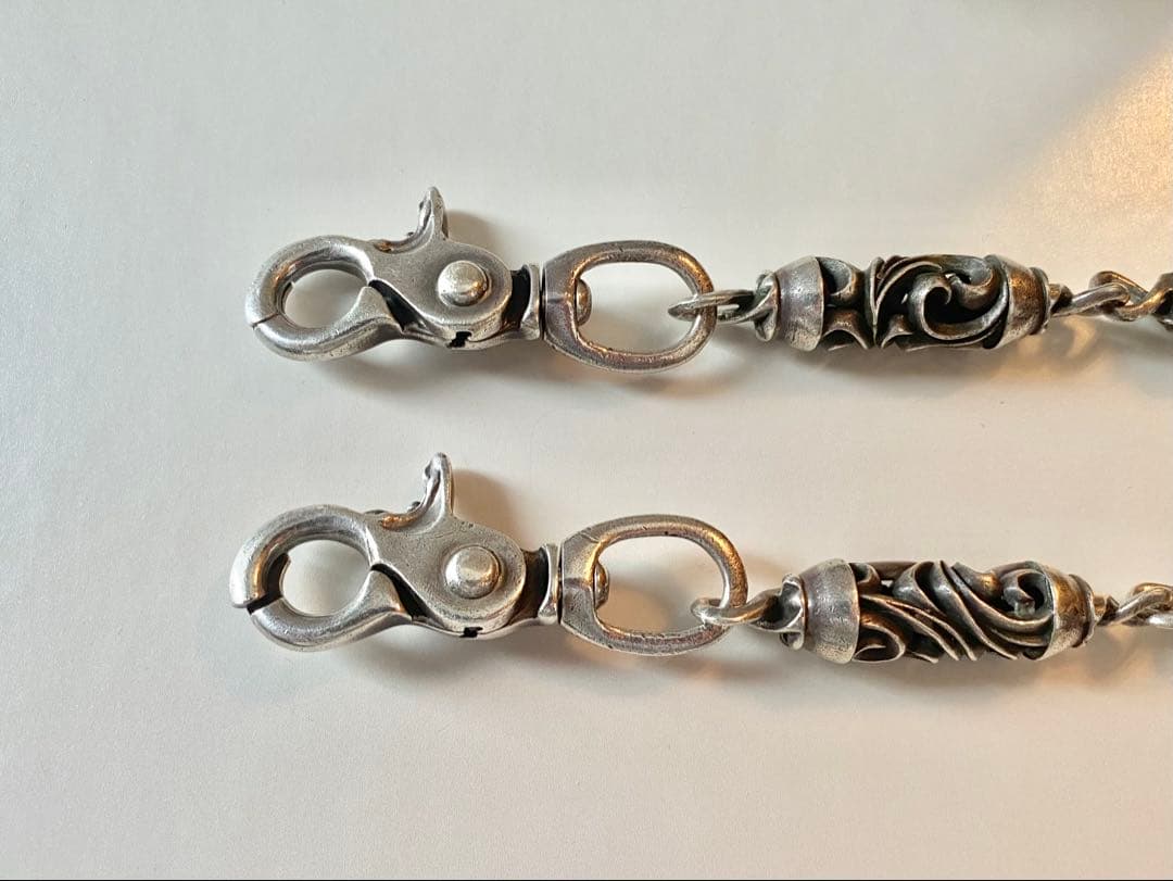 CHROME HEARTSクロムハーツ 2クリップローラー9連ウォレットチェーン