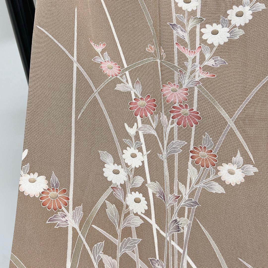 作家もの　付け下げ　花模様　着物　001k