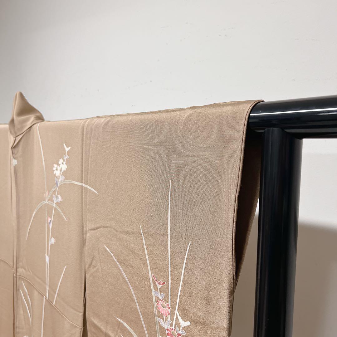 作家もの　付け下げ　花模様　着物　001k