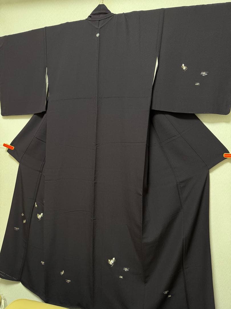 【銘品新品】京都老舗銘店「ゑり善」深紫色 日本刺繍手刺繍「瓢箪 観世水文様」