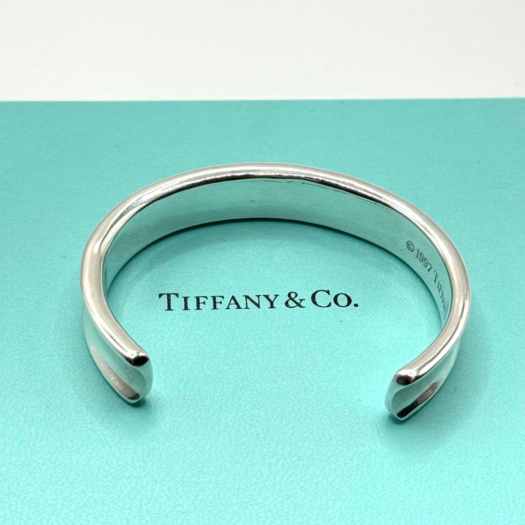 美品 ティファニー バングル 1837 ナロー シルバー 925 保存袋付き