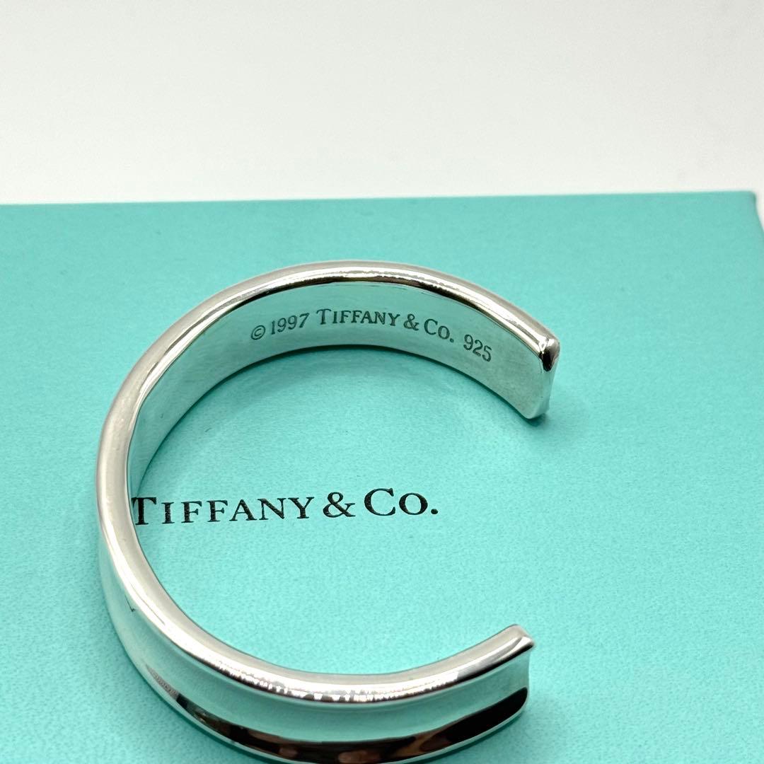 美品 ティファニー バングル 1837 ナロー シルバー 925 保存袋付き
