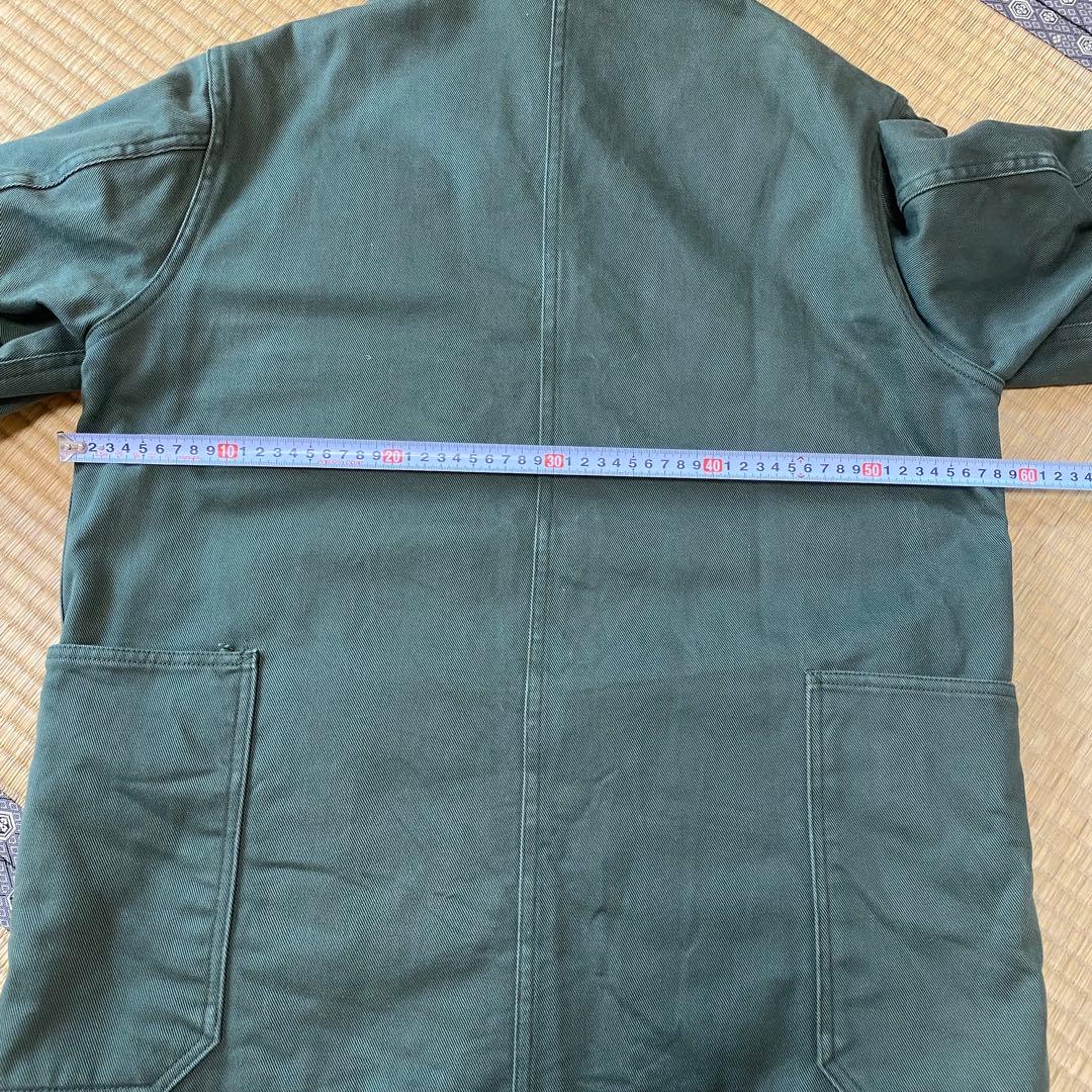 ササフラス カバーオール L グリーン 裏地付