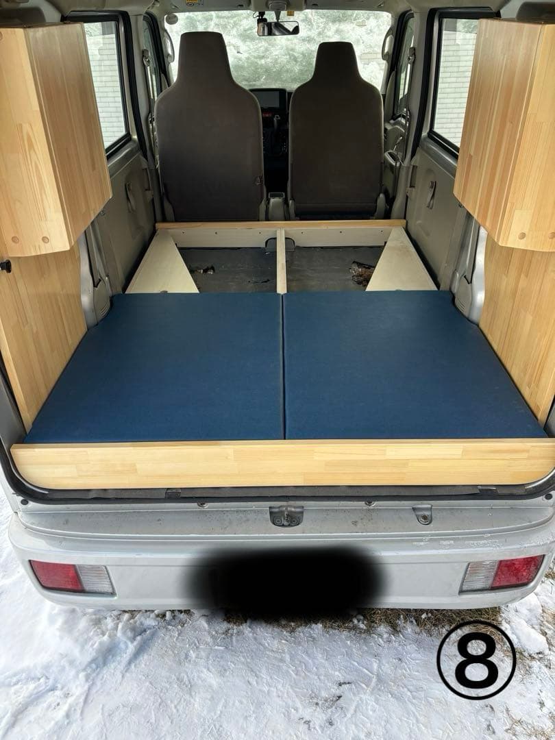 車中泊 ベッドキット エブリィ ハンドメイド　デニム調　オリジナル1号