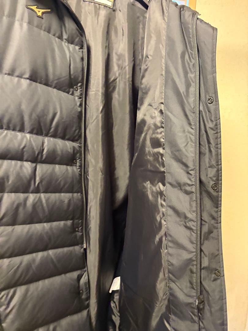 ★美品★ MIZUNO PRO メジャークオリティ　ダウンコート黒ベンチコートO