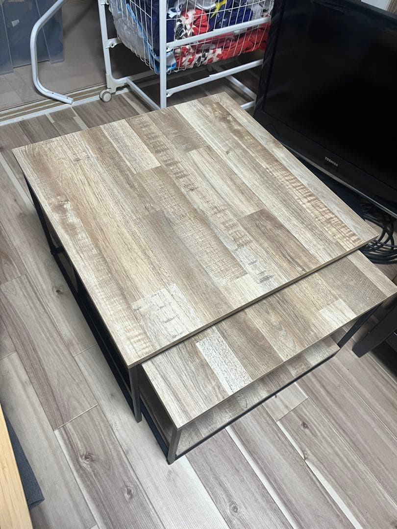 【美品】LOWYA ローテーブル 木目調 幅60㎝※大阪引き取り限定