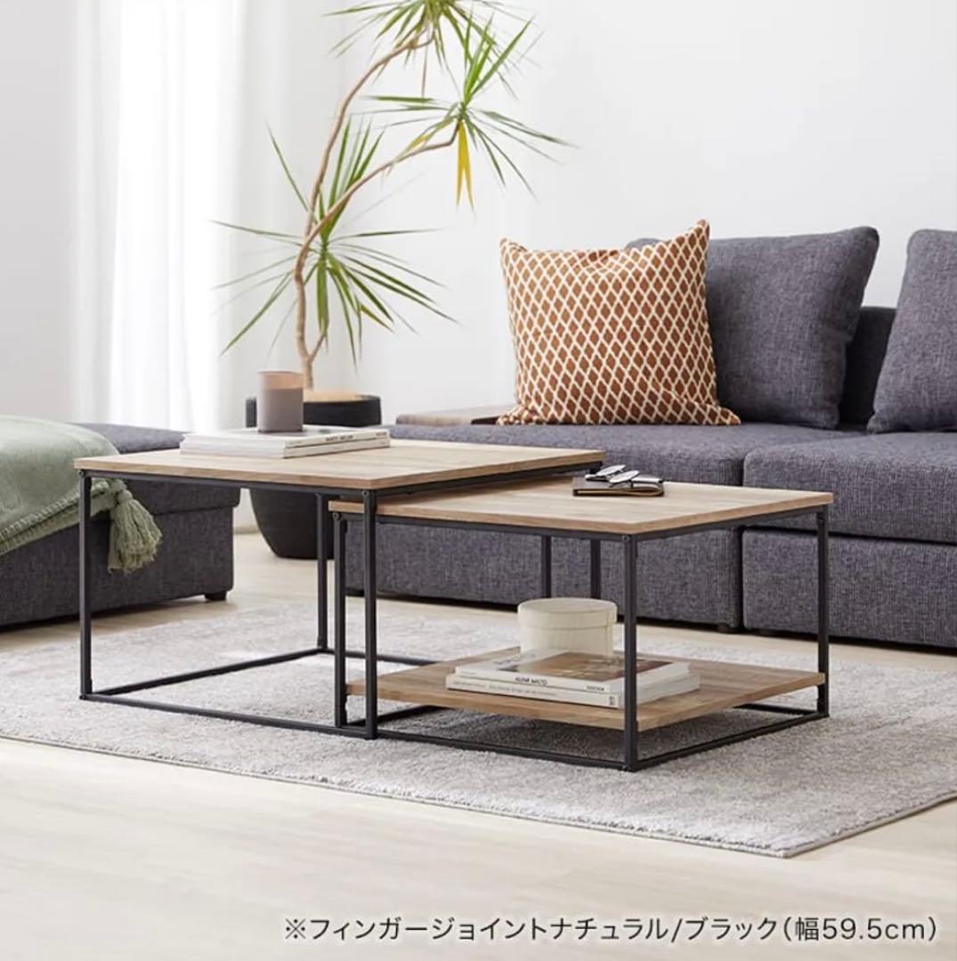 【美品】LOWYA ローテーブル 木目調 幅60㎝※大阪引き取り限定