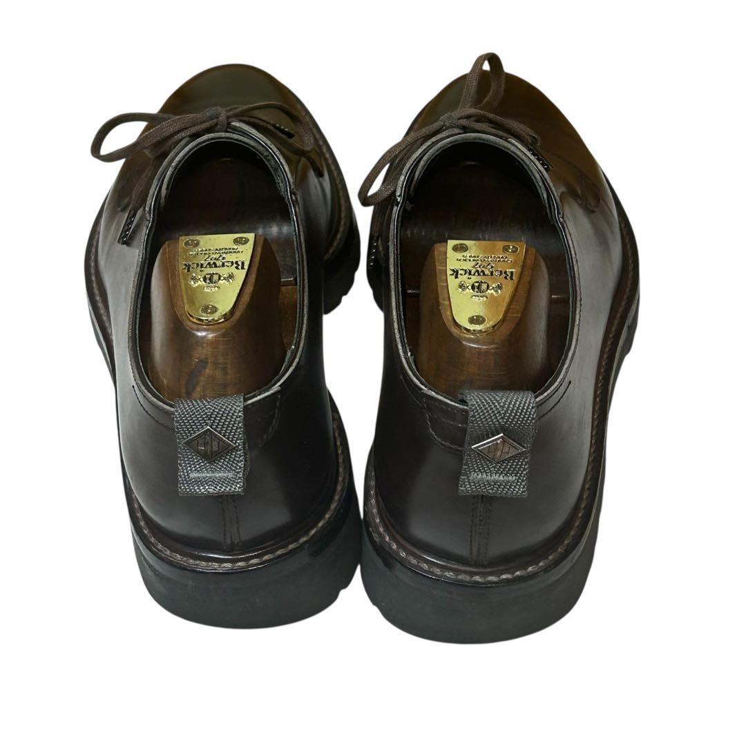 【美品】ダブルエイチ/WH プレーントゥ　レギュラー　ブラウン　ビブラム　6.5