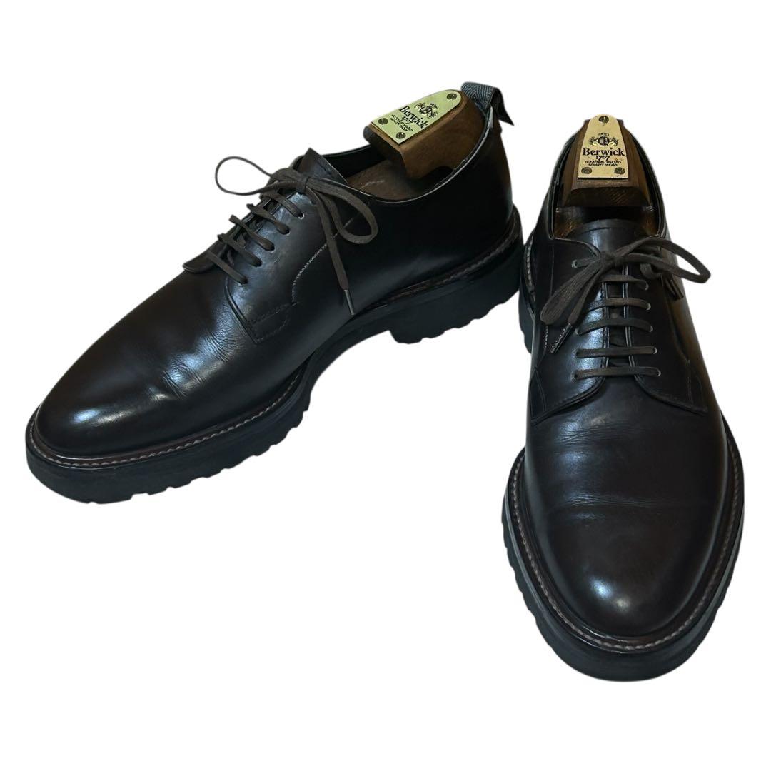 【美品】ダブルエイチ/WH プレーントゥ　レギュラー　ブラウン　ビブラム　6.5